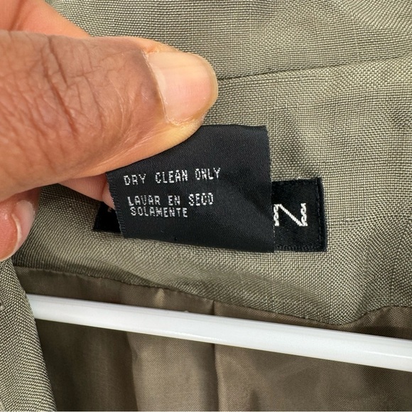 Halston silk blazer suit separate safari size 10 brown - Picture 4 of 10